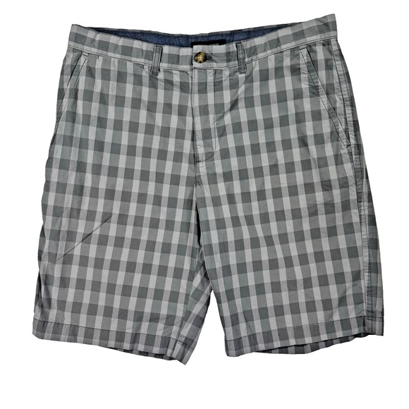 Tommy Hilfiger Bermuda Golf‎ Shorts Mens 36 Gray Check Plaid Classic Fit - Picture 1 of 7